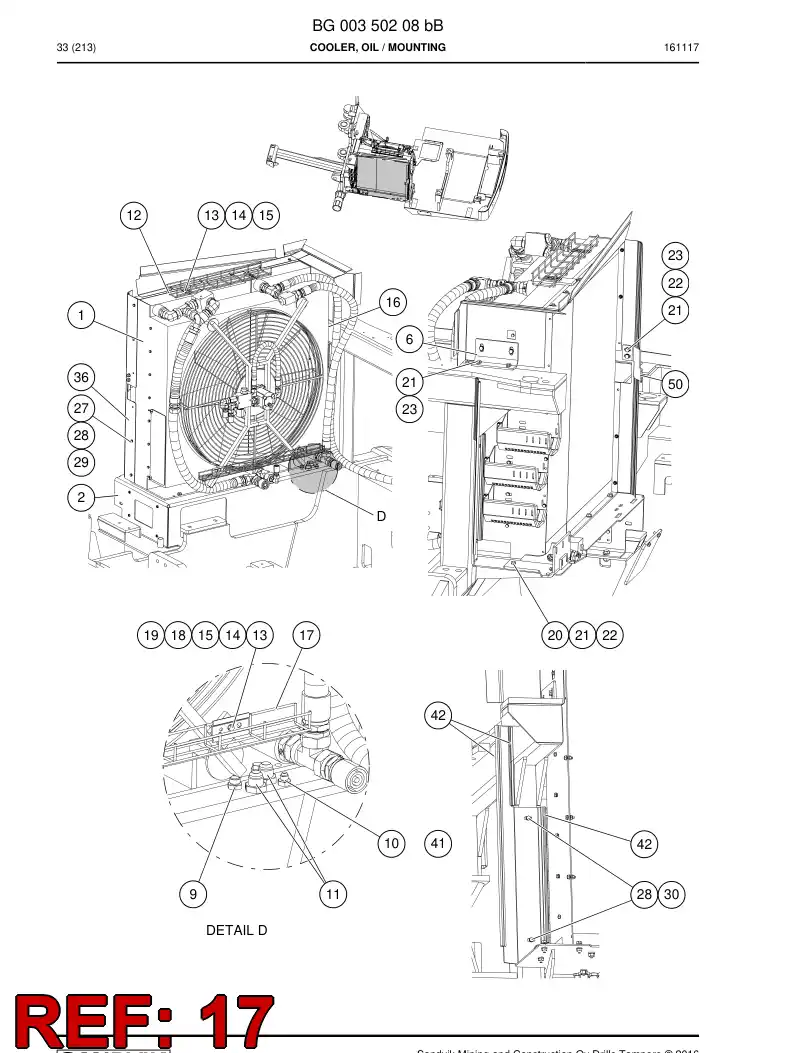 55092280 550 922 80 Rack, Cable - Sandvik Technical Drawing