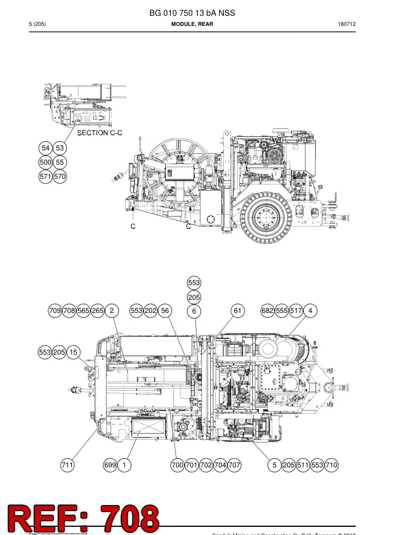 55092338a 550 923 38a Hosing Set - Sandvik Technical Drawing