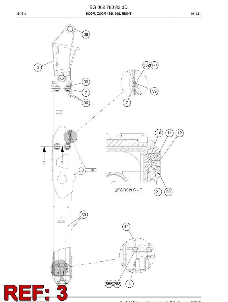 55092450c 550 924 50c Tube, Inner - Sandvik Technical Drawing