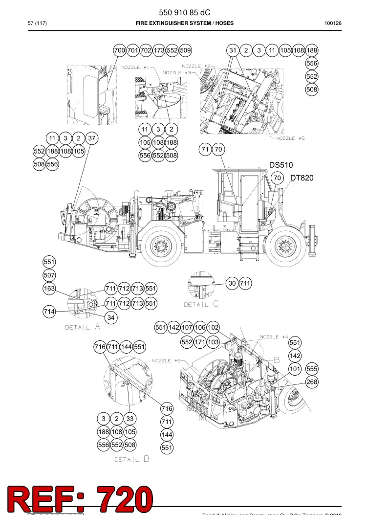 55092500 550 925 00 Bracket - Sandvik Technical Drawing