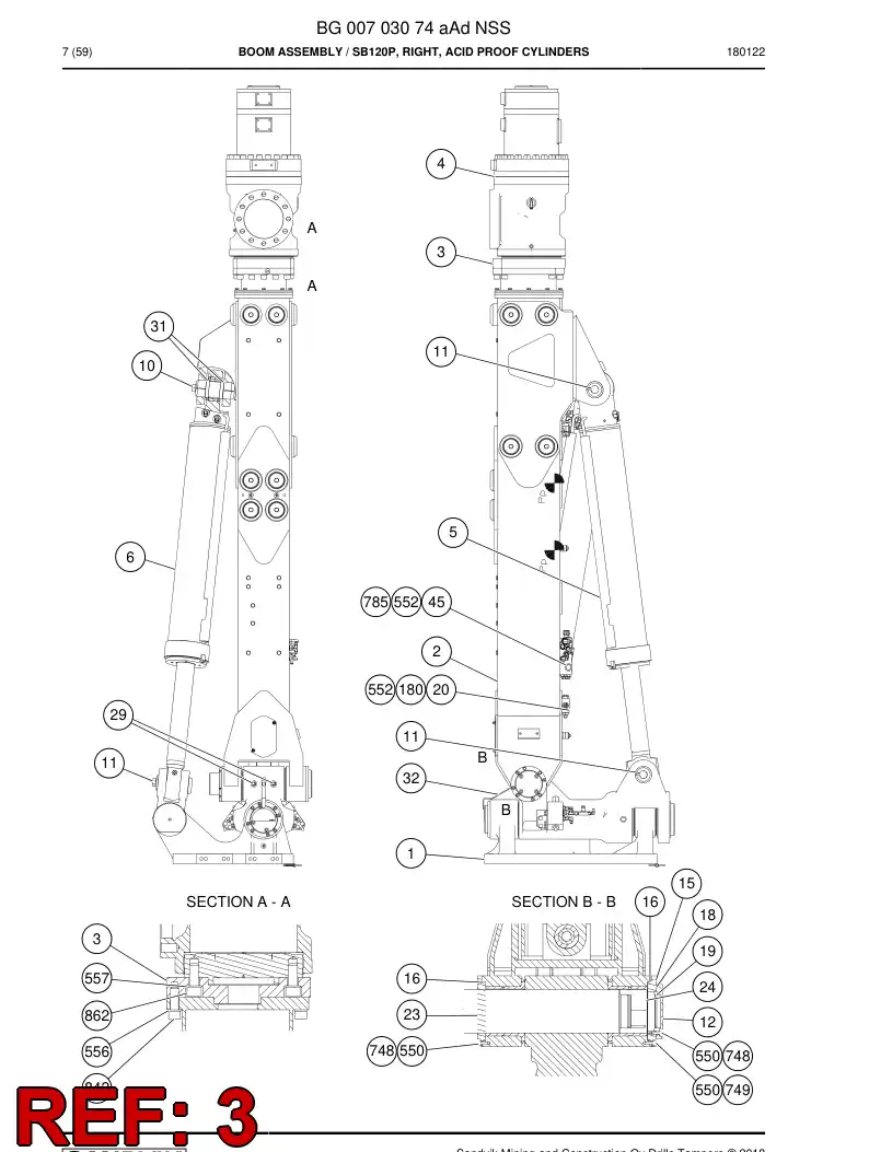 55092518b 550 925 18b Intermediate Piece - Sandvik Technical Drawing