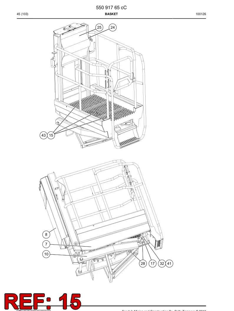 55092559 550 925 59 Plate - Sandvik Technical Drawing
