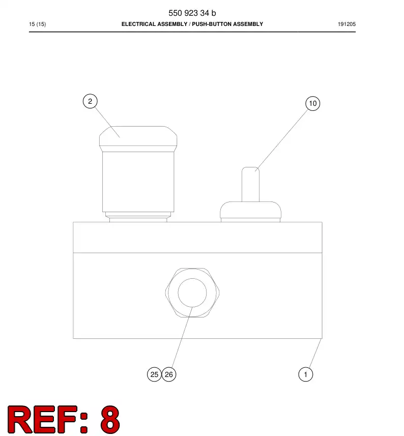 55092622a 550 926 22a Decal - Sandvik Technical Drawing