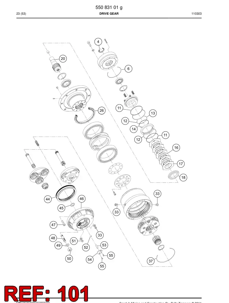 55092689 550 926 89 Seal Kit - Sandvik Technical Drawing