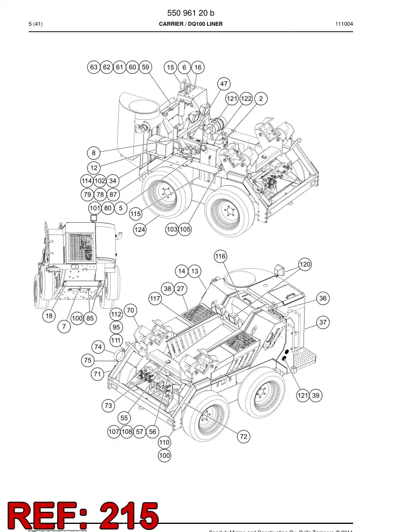 55092729 550 927 29 PNEUMATIC DIAGRAM - Sandvik Technical Drawing