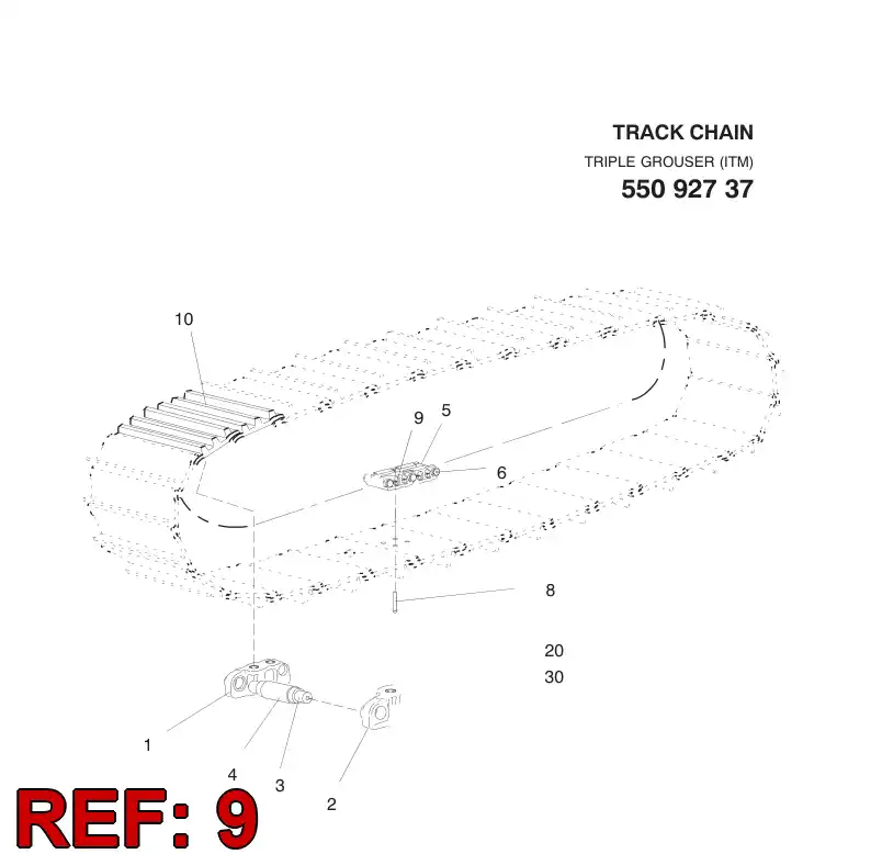 55092743 550 927 43 HEXAGON NUT - Sandvik Technical Drawing