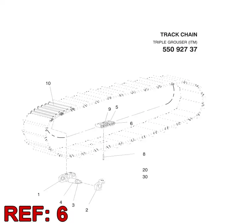 55092752 550 927 52 Pin - Sandvik Technical Drawing
