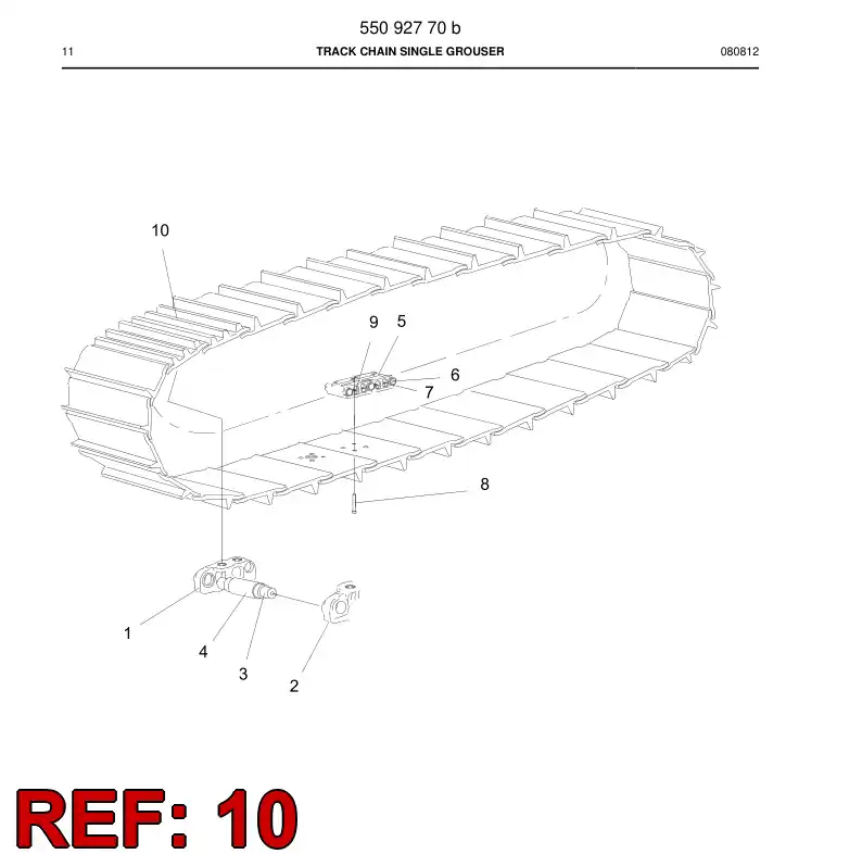 55092769a 550 927 69a Ground plate - Sandvik Technical Drawing