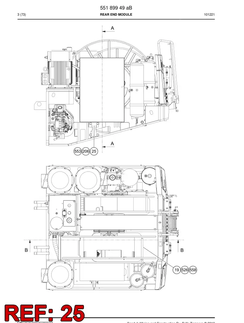 55092852 550 928 52 Bracket - Sandvik Technical Drawing