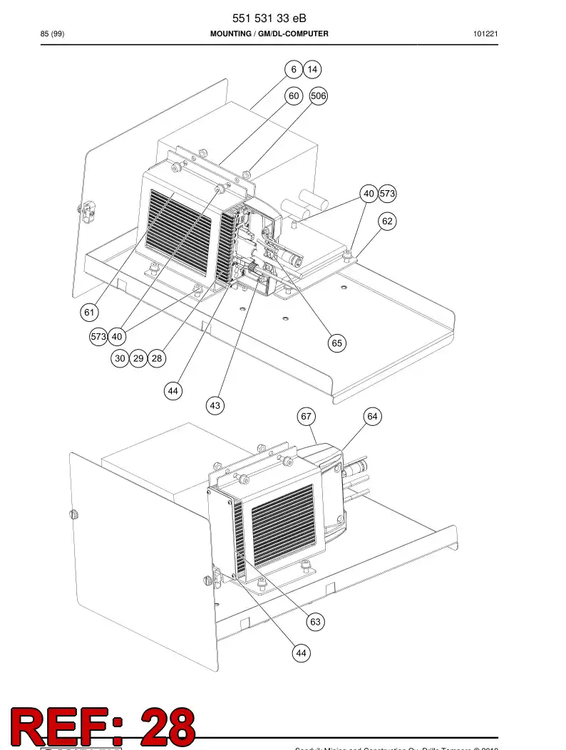 55092882a 550 928 82a Computer - Sandvik Technical Drawing