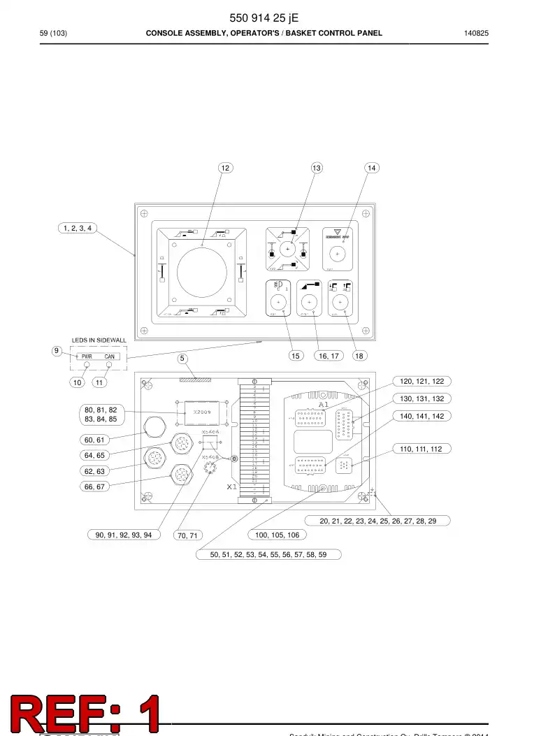 55092942a 550 929 42a Enclosure, Stainless Steel - Sandvik Technical Drawing