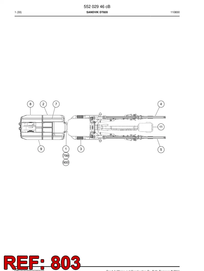 55092952d 550 929 52d Hosing - Sandvik Technical Drawing