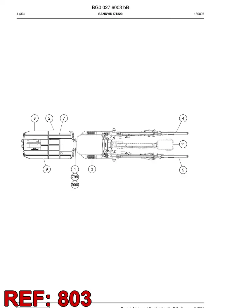55092952p 550 929 52p Hosing Set - Sandvik Technical Drawing