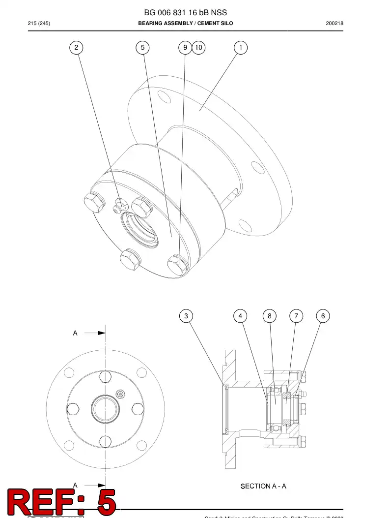 55092961b 550 929 61b Cover - Sandvik Technical Drawing
