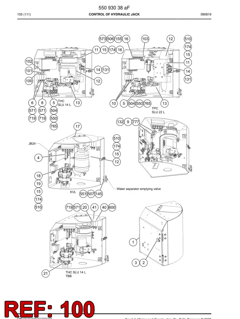 55093039a 550 930 39a HOSING - Sandvik Technical Drawing