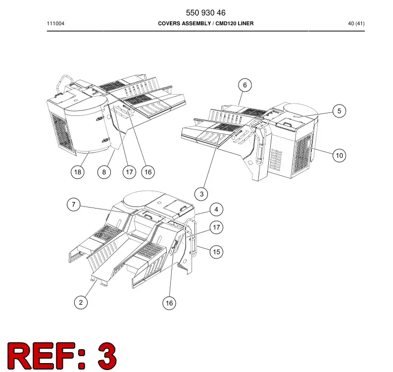 55093047 550 930 47 Cover plate - Sandvik Technical Drawing