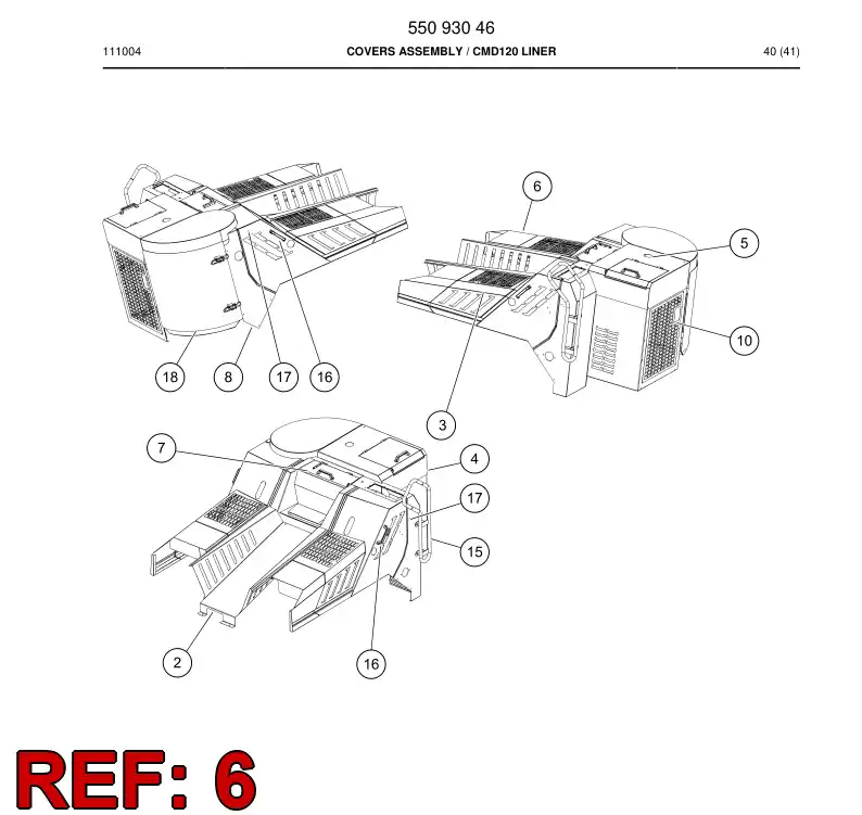 55093049 550 930 49 Cover plate - Sandvik Technical Drawing