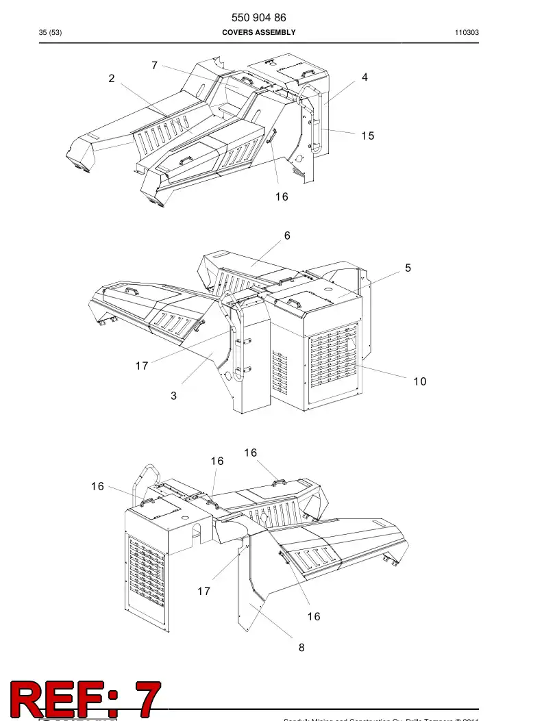 55093052 550 930 52 Tool Box - Sandvik Technical Drawing