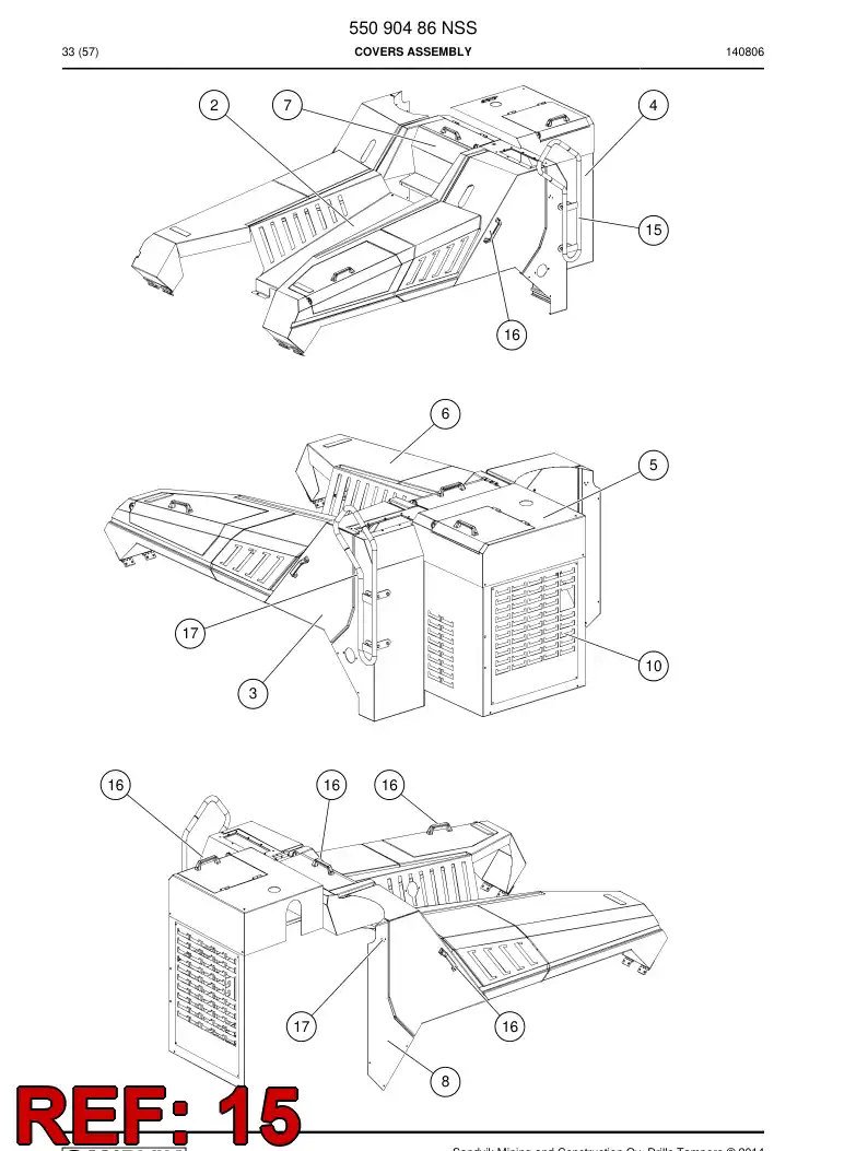 55093060a 550 930 60a Handle - Sandvik Technical Drawing