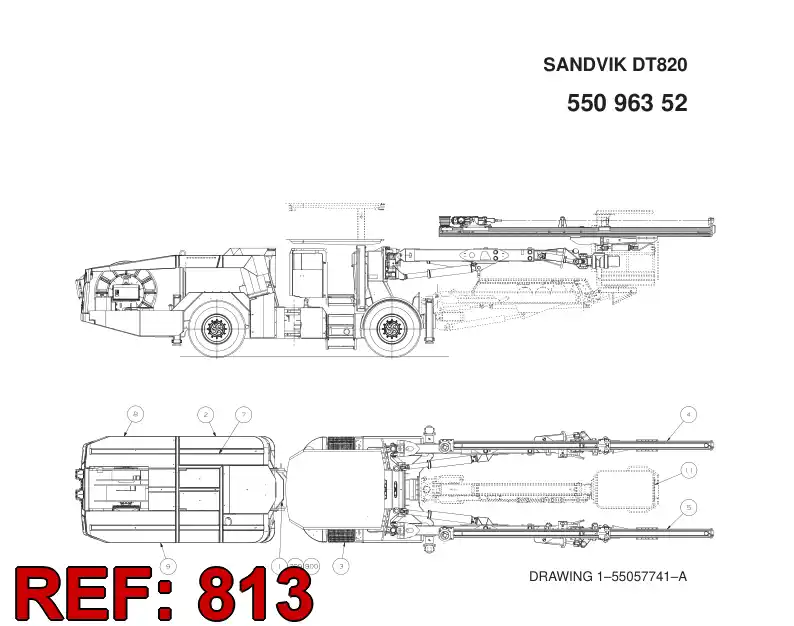 55093064 550 930 64 HOSING, DRILLING - Sandvik Technical Drawing