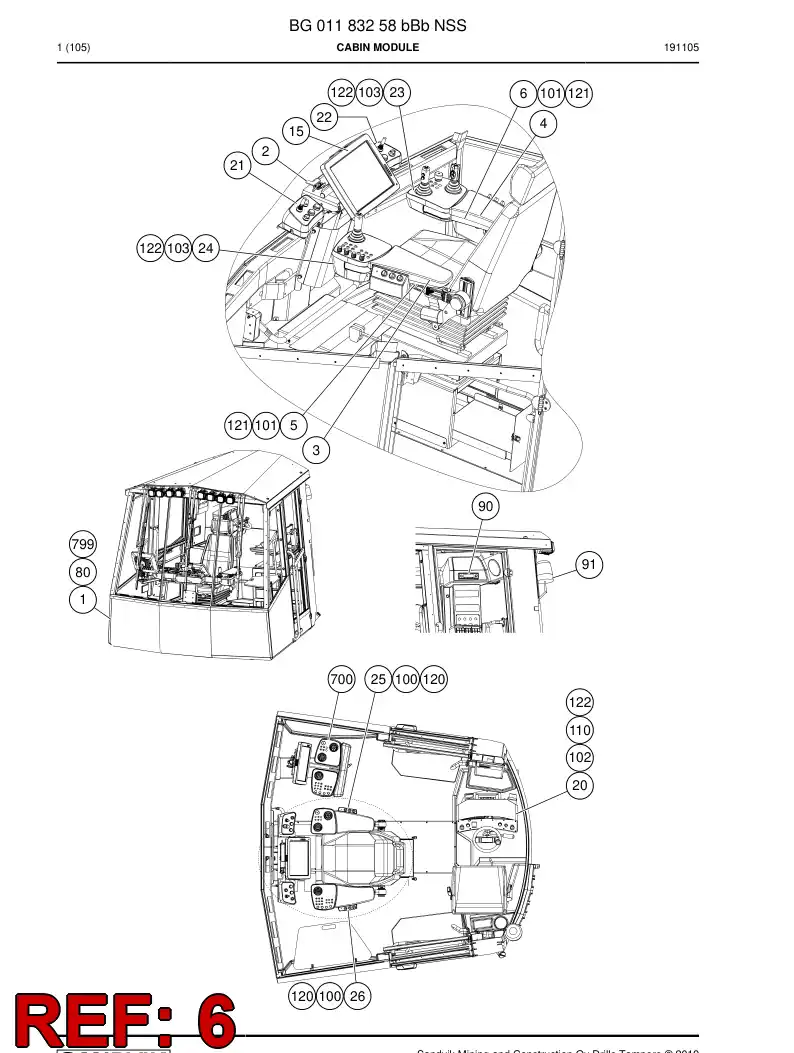 55093091 550 930 91 Guard - Sandvik Technical Drawing