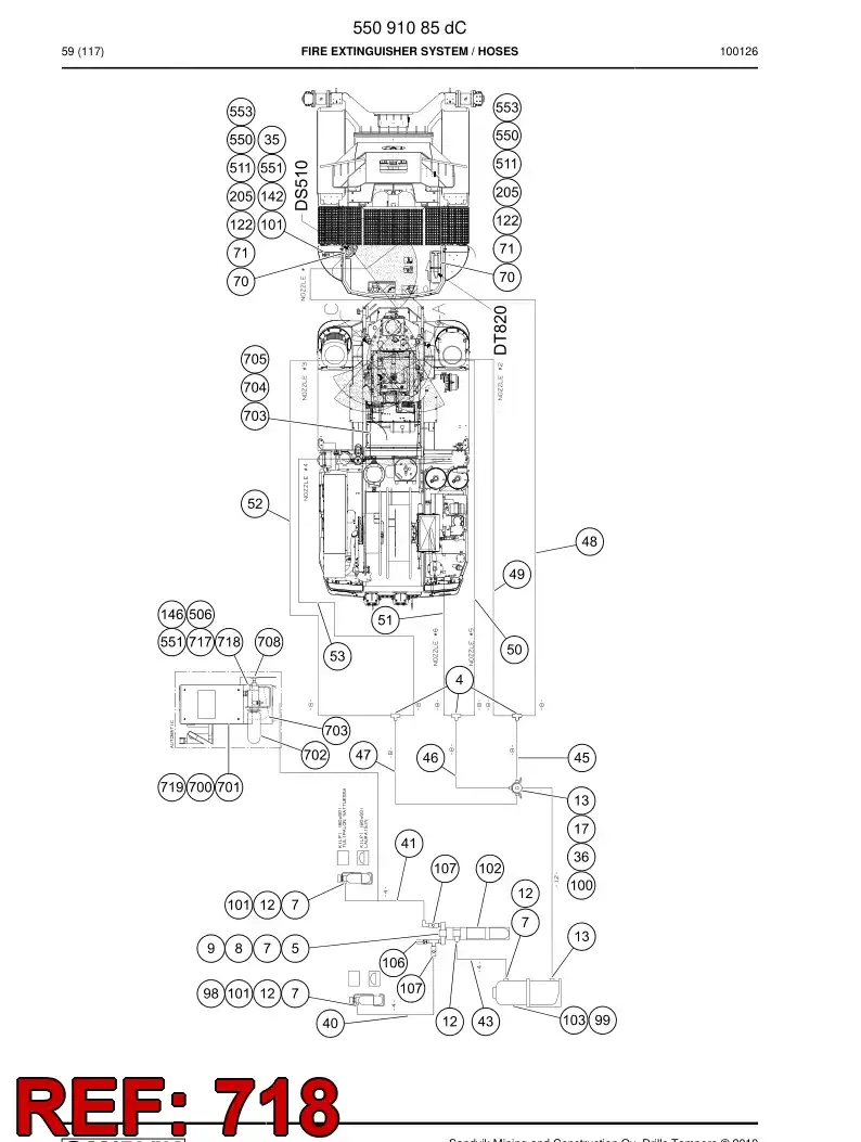 55093183 550 931 83 Bracket - Sandvik Technical Drawing