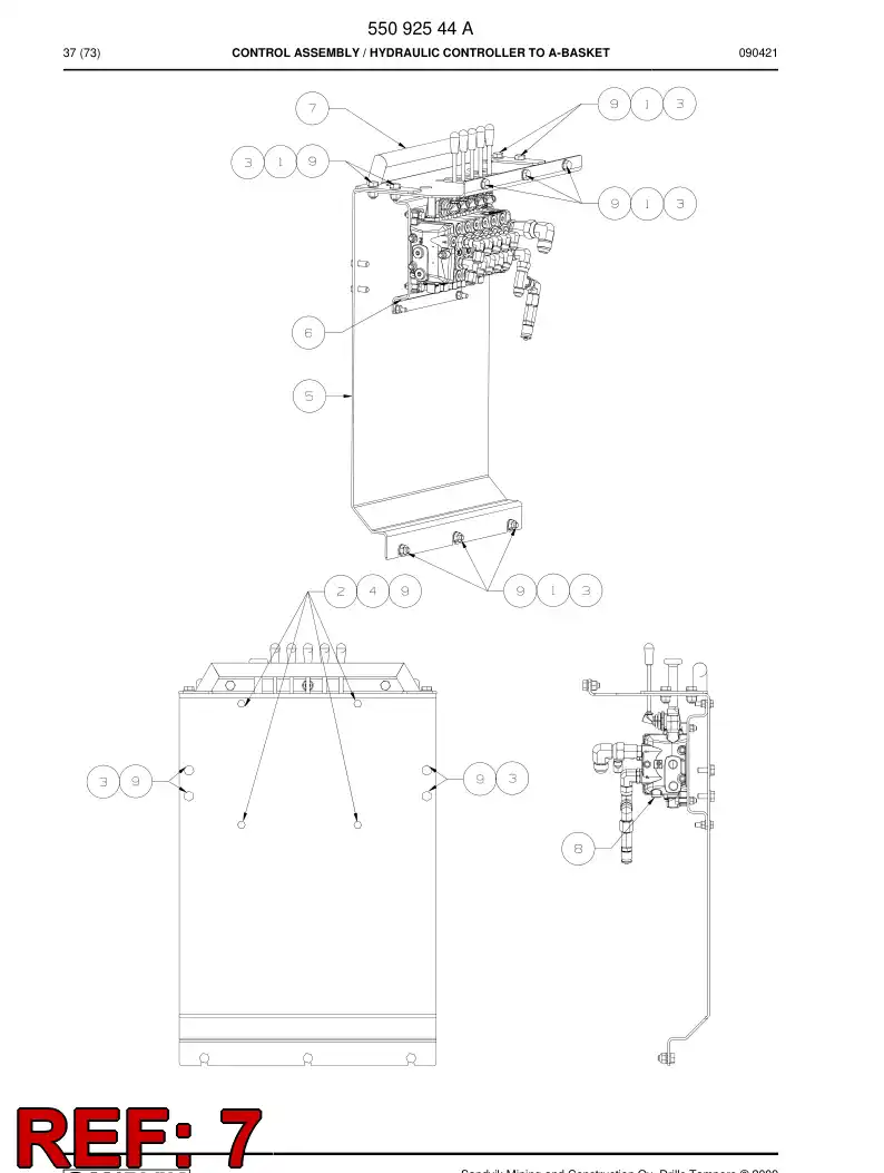 55093228 550 932 28 Welding assembly - Sandvik Technical Drawing