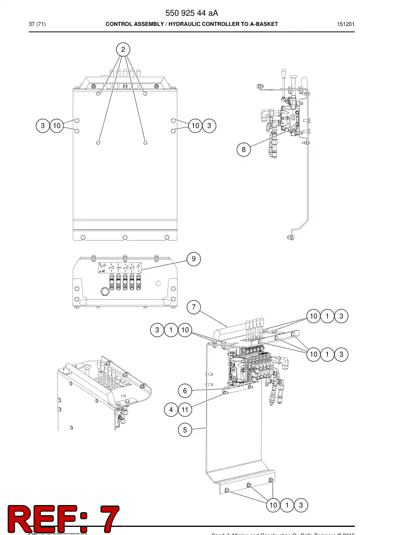 55093228a 550 932 28a Welding assembly - Sandvik Technical Drawing