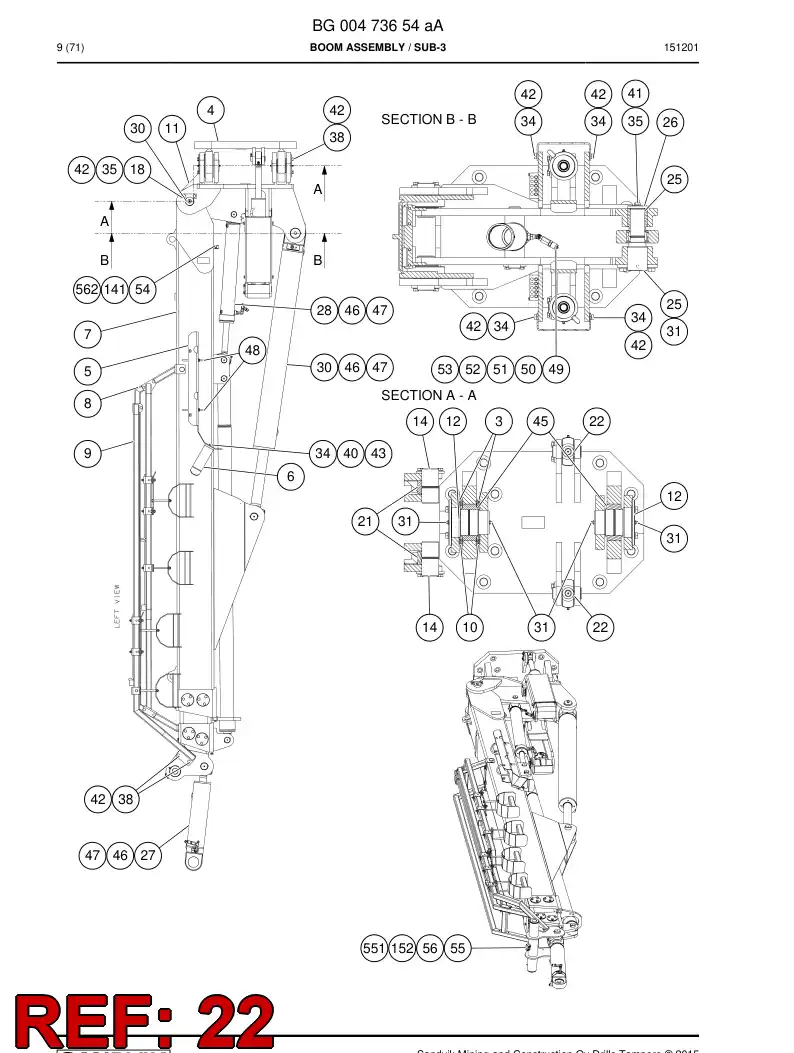 55093276b 550 932 76b Bushing - Sandvik Technical Drawing