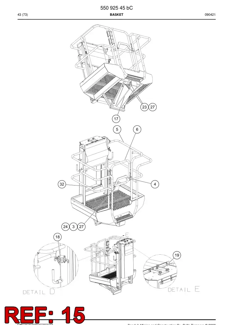 55093289 550 932 89 Pin - Sandvik Technical Drawing