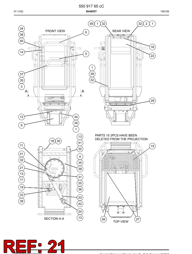 55093292 550 932 92 Pin - Sandvik Technical Drawing