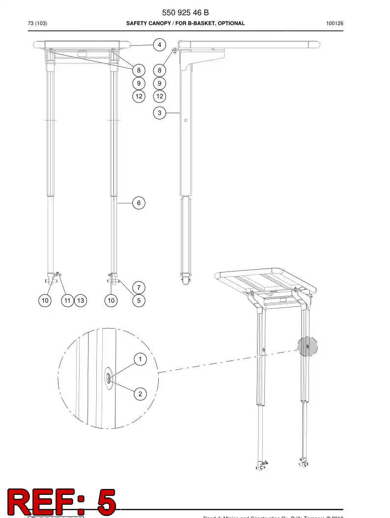 55093293 550 932 93 Pin - Sandvik Technical Drawing