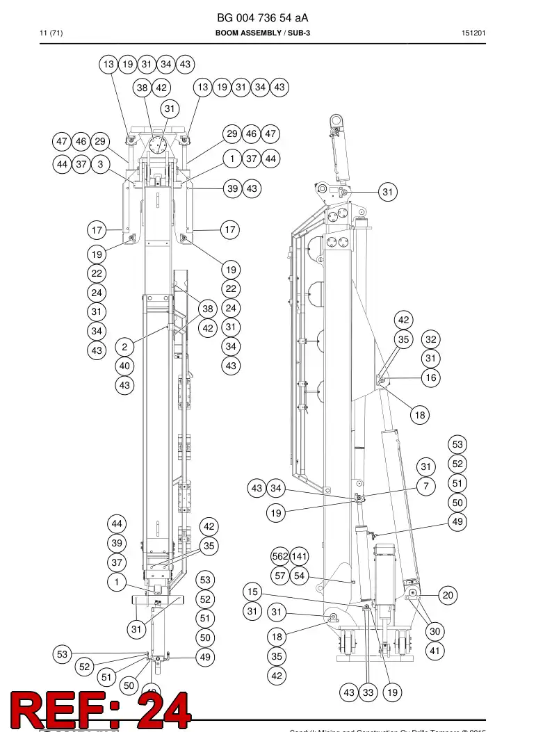 55093294a 550 932 94a Pin - Sandvik Technical Drawing