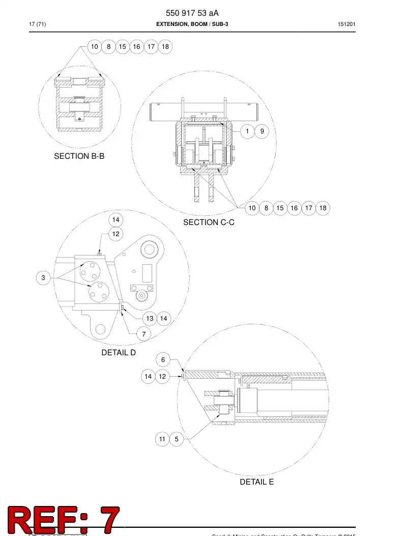 55093436 550 934 36 Plate - Sandvik Technical Drawing