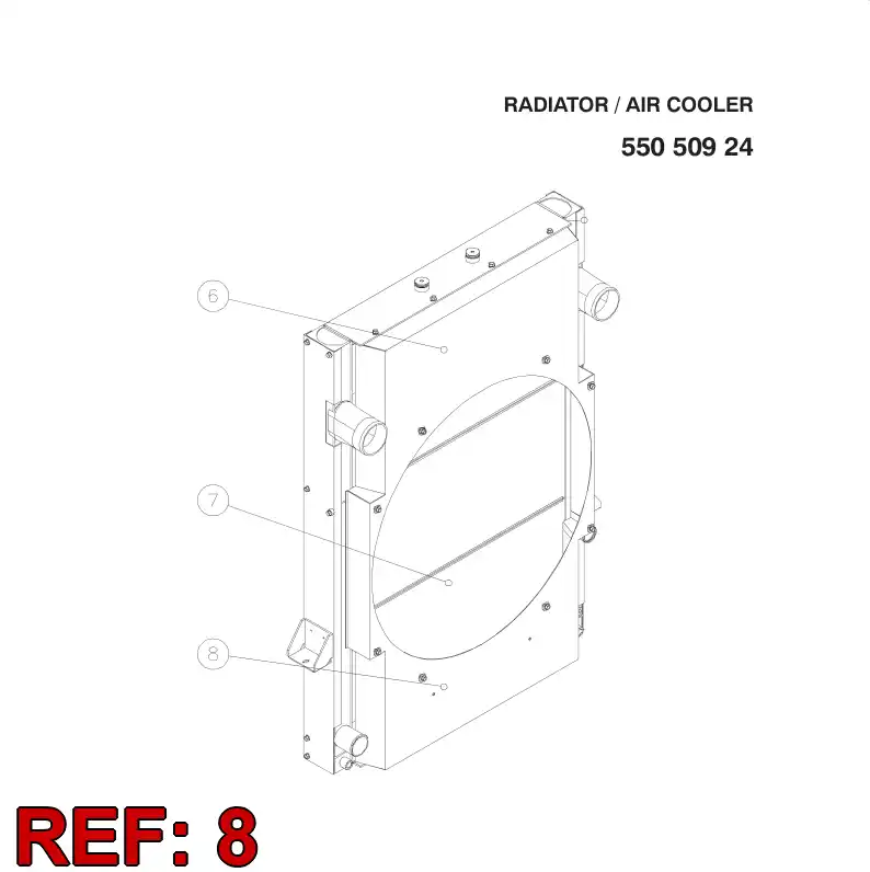 55093525 550 935 25 FUEL COOLER - Sandvik Technical Drawing