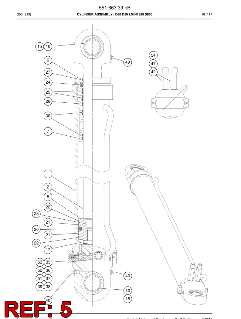 55093679c 550 936 79c PISTON - Sandvik Technical Drawing