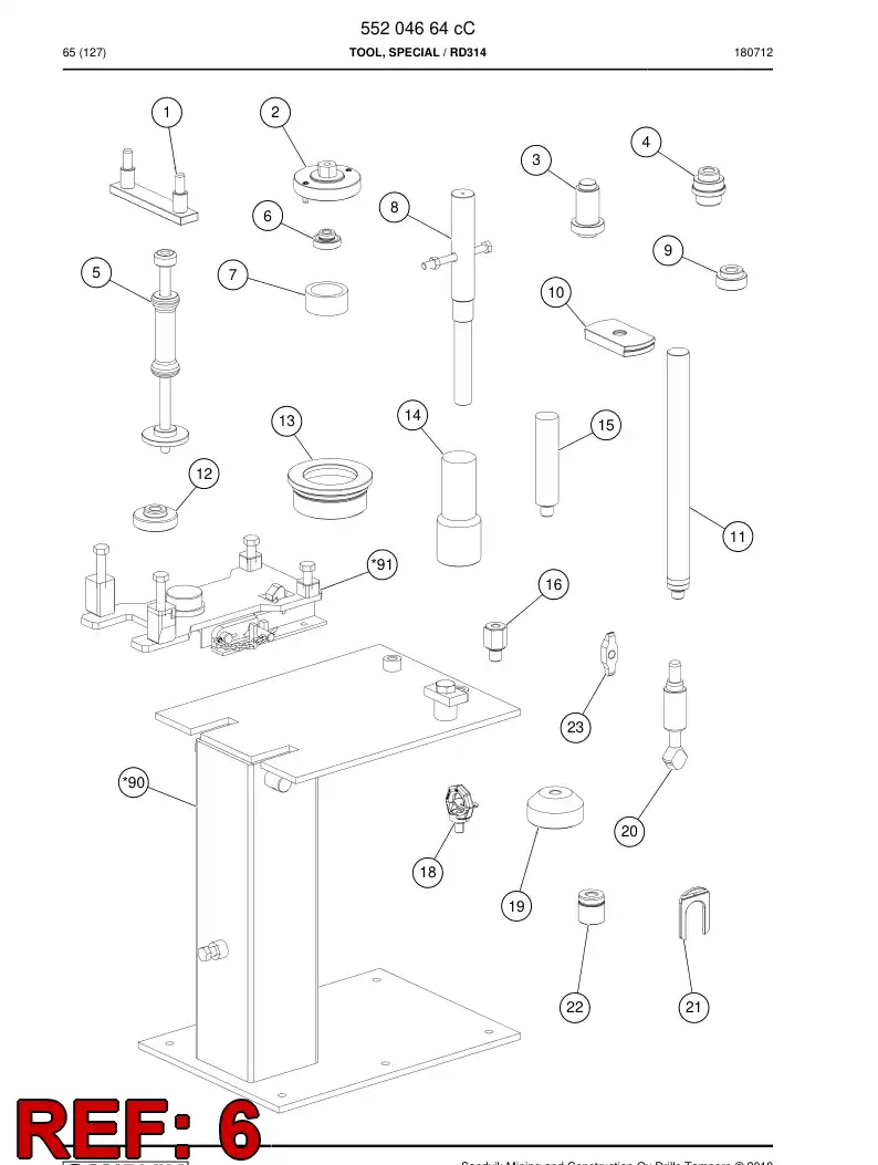 55093713a 550 937 13a Adapter, Reducer - Sandvik Technical Drawing