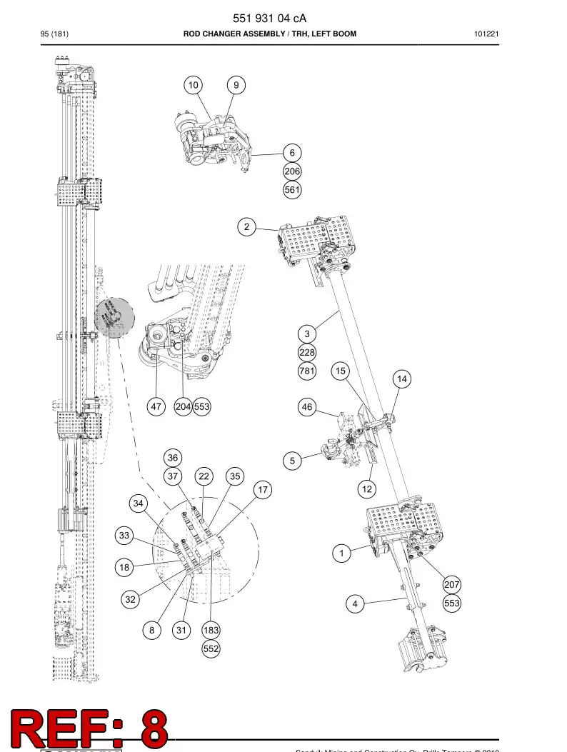 55093716a 550 937 16a Plate - Sandvik Technical Drawing