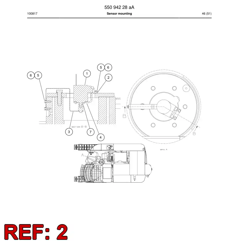 550 937 36 Supporting block - drawing