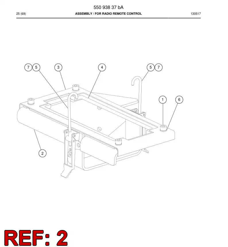 55093739 550 937 39 Bracket - Sandvik Technical Drawing