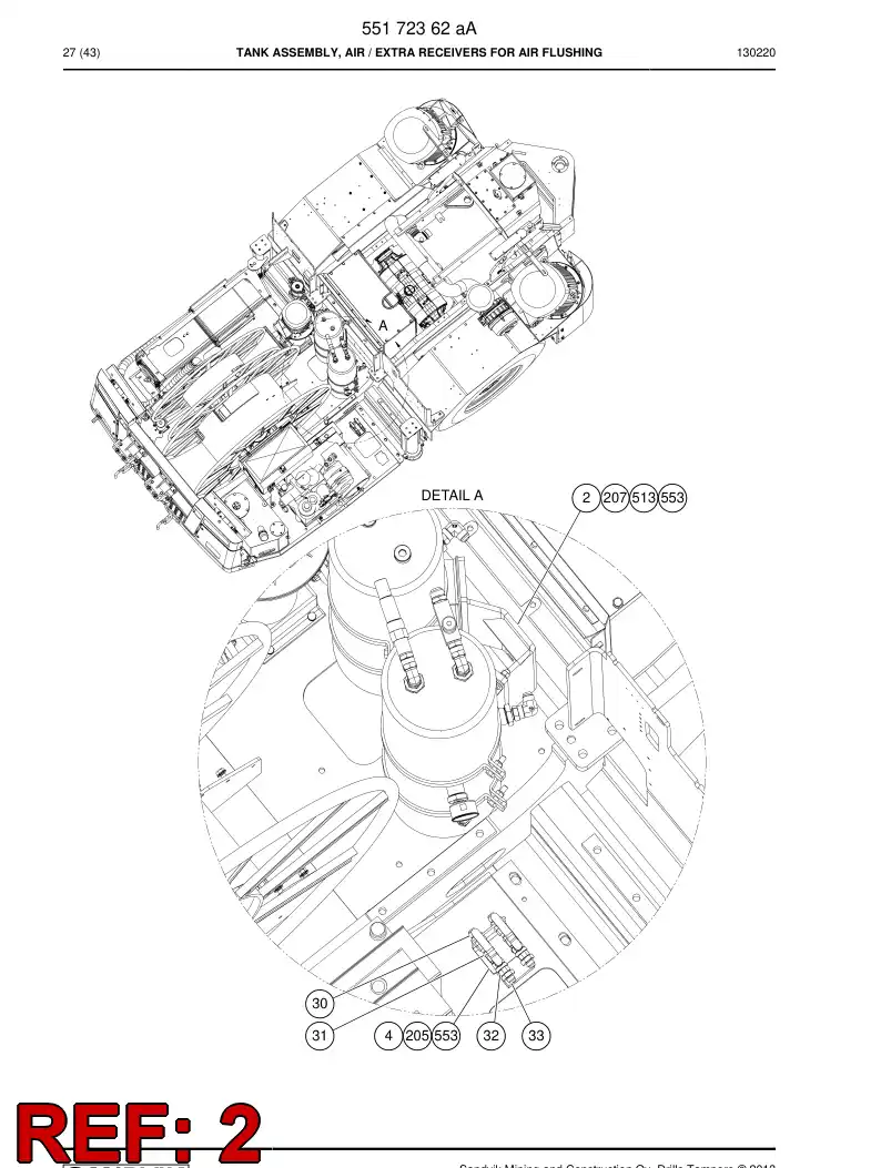 55093790 550 937 90 Bracket - Sandvik Technical Drawing