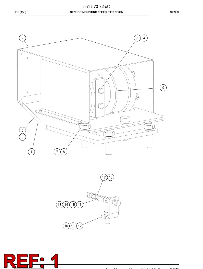 55093954a 550 939 54a Supporting block - Sandvik Technical Drawing