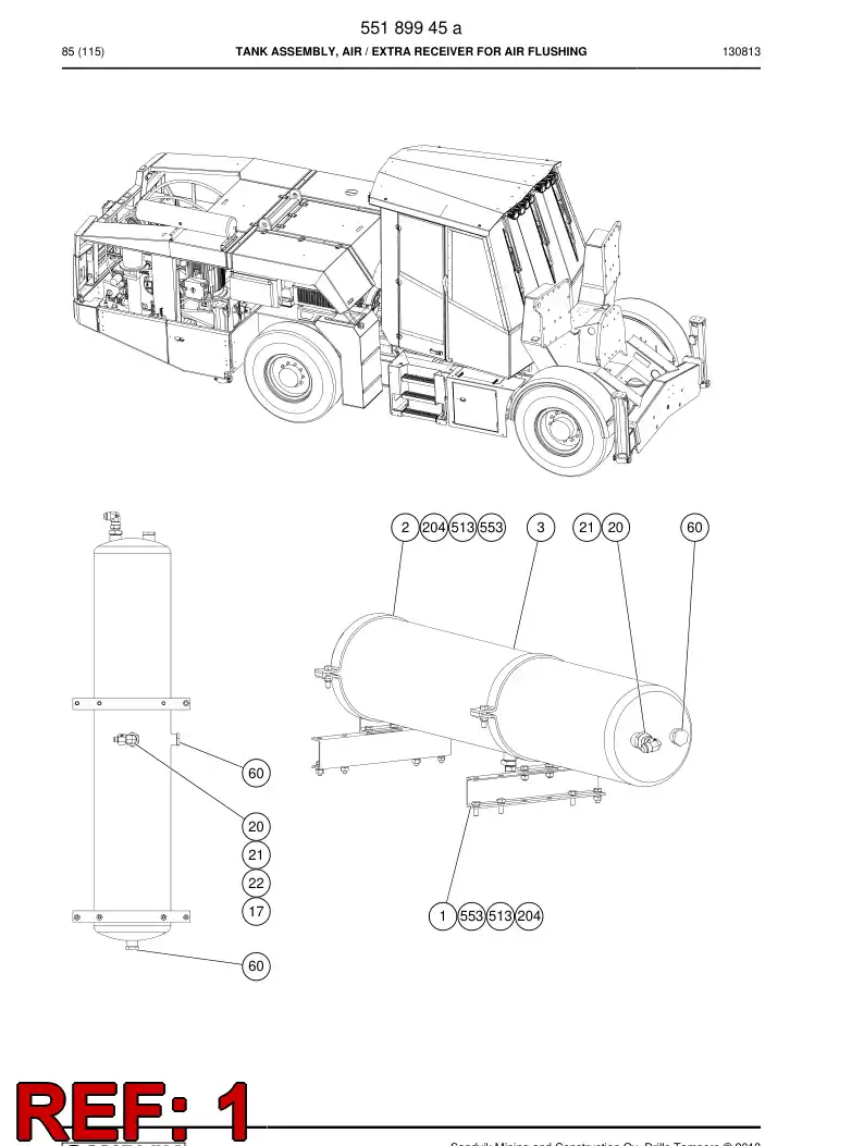 55093981a 550 939 81a Bracket - Sandvik Technical Drawing