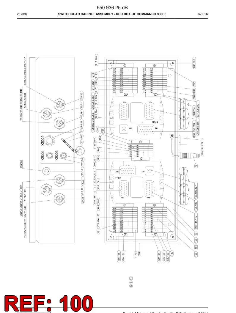 55094010a 550 940 10a Programmed Electronic Assembly - Sandvik Technical Drawing