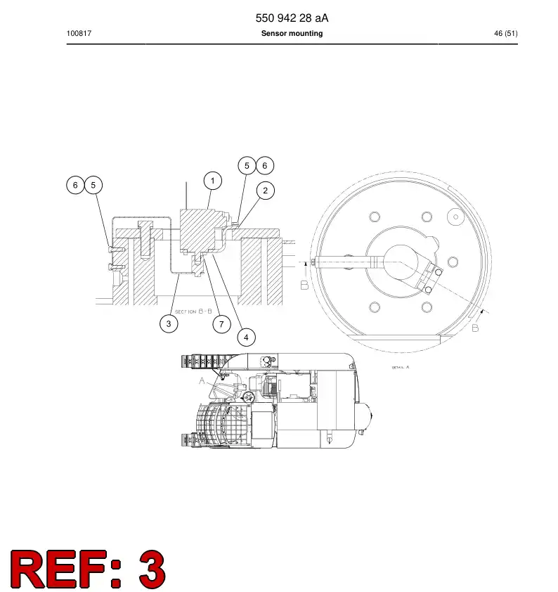 550 942 49 Lever - drawing