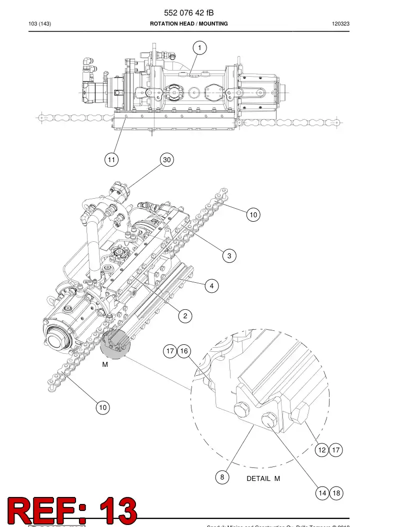 55094264b 550 942 64b Hexagon head bolt - Sandvik Technical Drawing