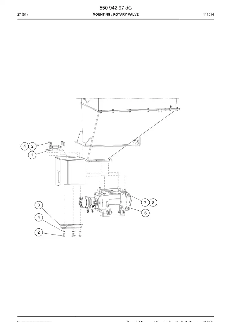 55094297d 550 942 97d MOUNTING - Sandvik Technical Drawing