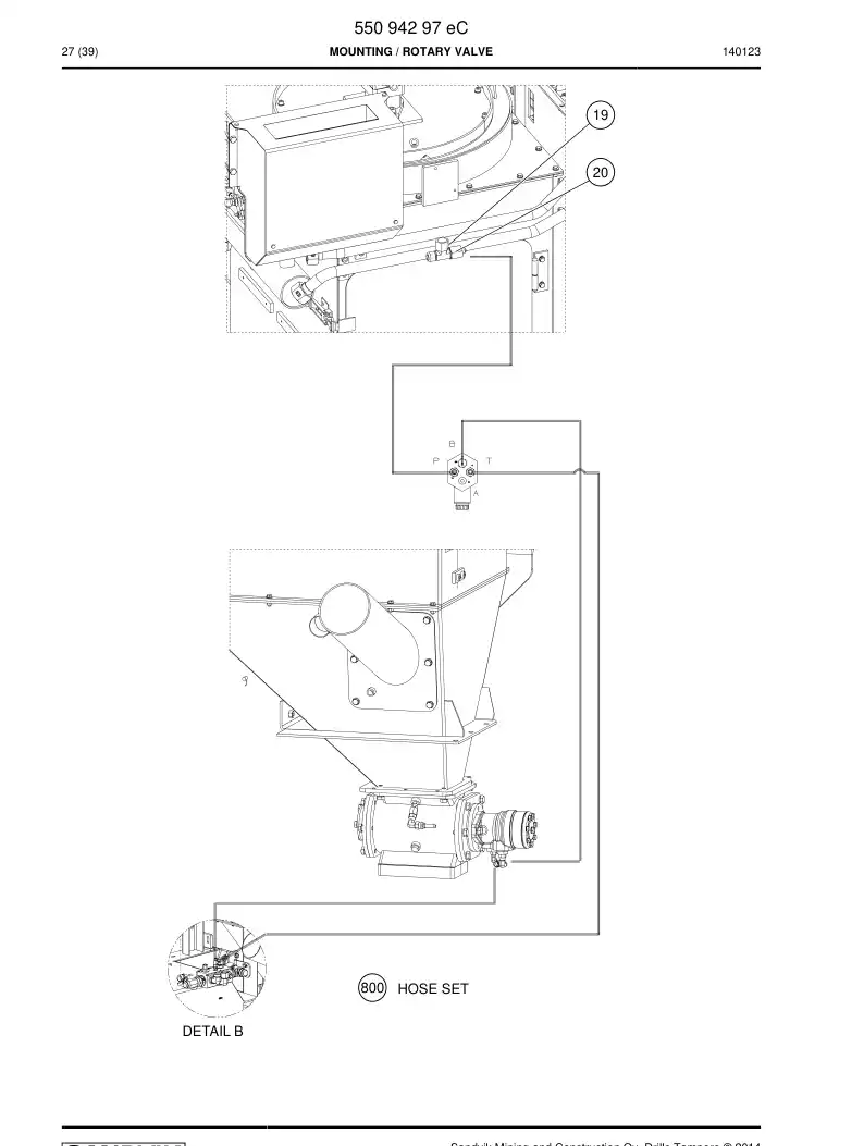 55094297e 550 942 97e Mounting - Sandvik Technical Drawing