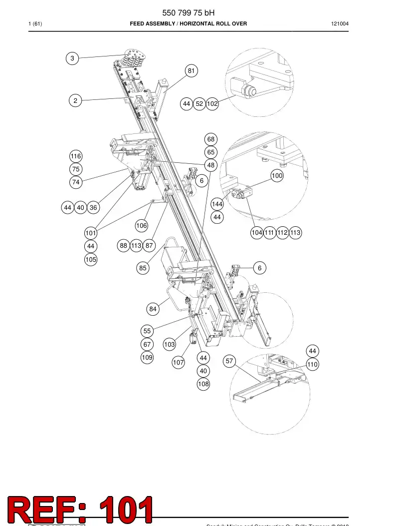 55094300 550 943 00 Bracket - Sandvik Technical Drawing