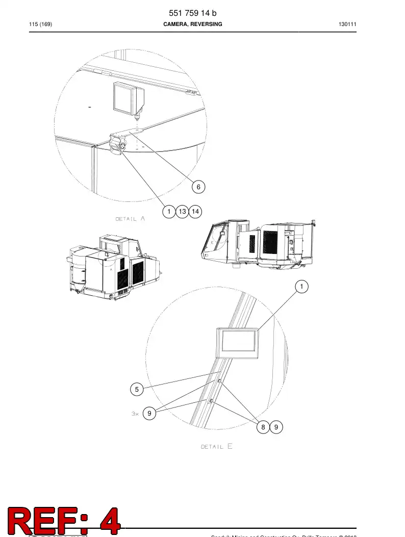 55094505 550 945 05 Bracket - Sandvik Technical Drawing